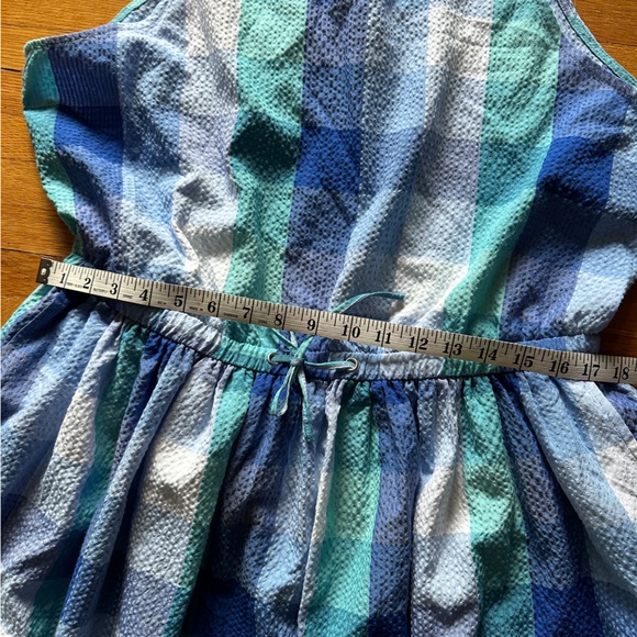 Blue Plaid with Open Back LOFT Dress, XL, NWT - Picture 3 of 10